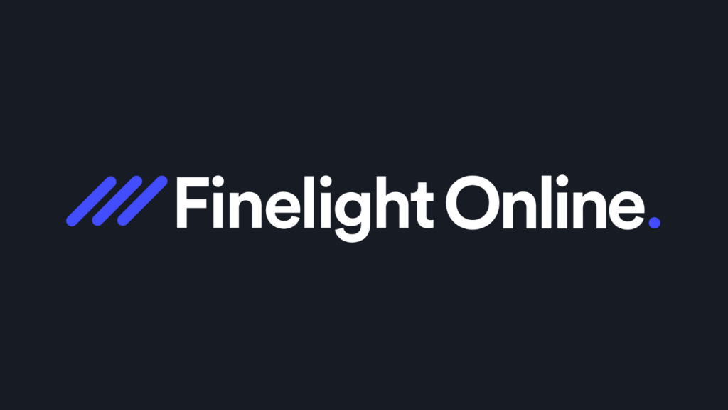 Web design agency Finelight Online’s logo on black background